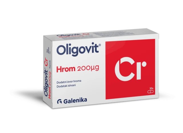 Oligovit Cr 200 μg hrom, 30 kapsula