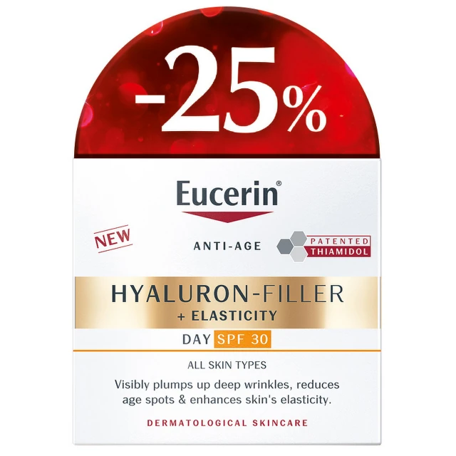 Eucerin Hyaluron-Filler + Elasticity Dnevna krema SPF 30, 50 ml -25%
