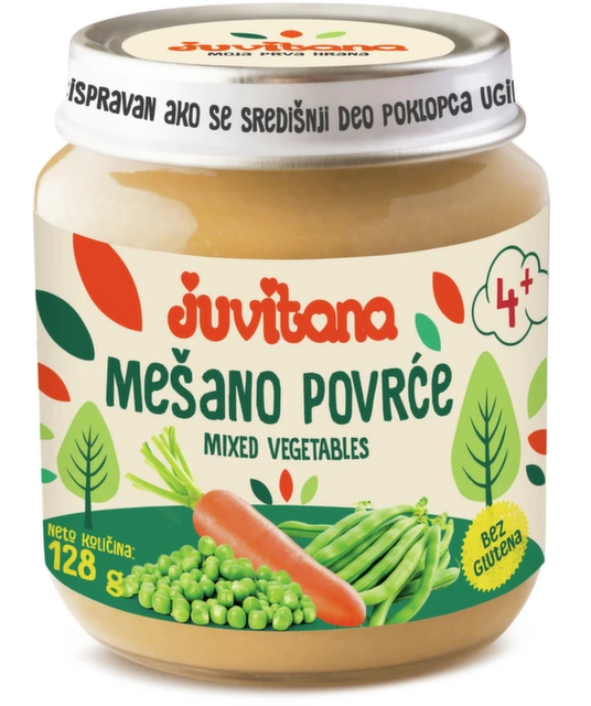 Juvitana Kašica od mešanog povrća 128g