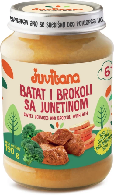 Juvitana Kašica od batata, brokolija i junetine 190g