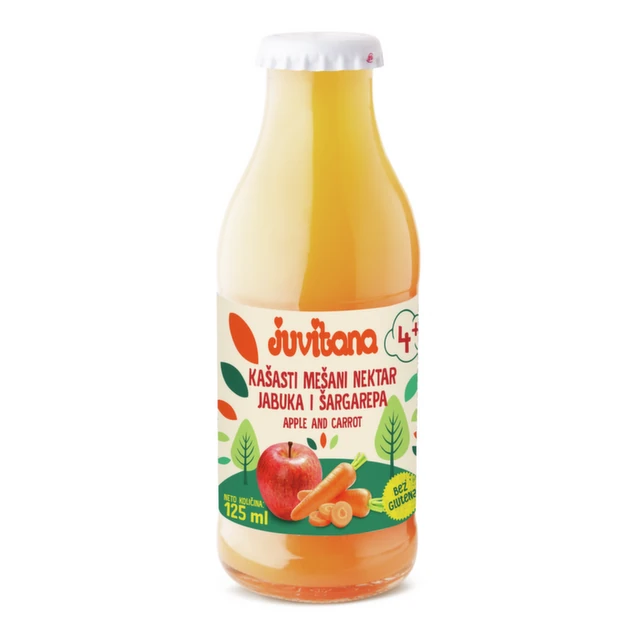Juvitana kašasti sok od jabuke i šargarepe 125ml