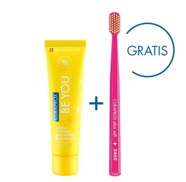 Curaprox Pasta Be You žuta, 60 ml + Četkica 5460 GRATIS
