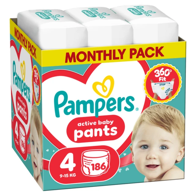 Pampers Pants pelene 4, 186 komada