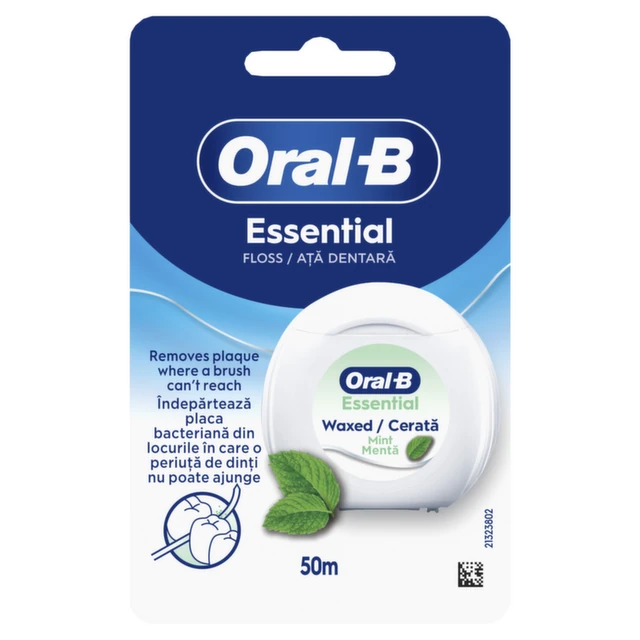 Oral-B Essential Voskirani konac za zube mint, 50 m