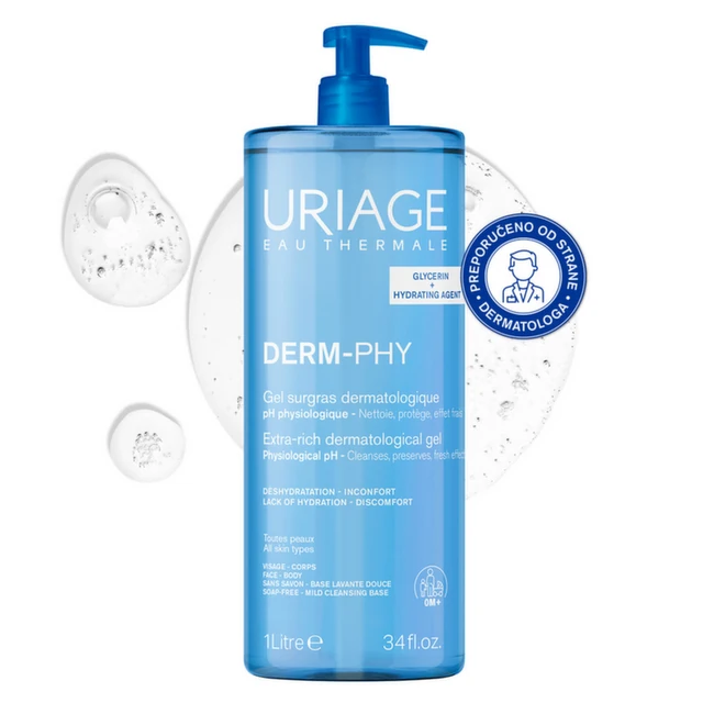 Uriage Ekstra bogati dermatološki gel za tuširanje, 1000 ml