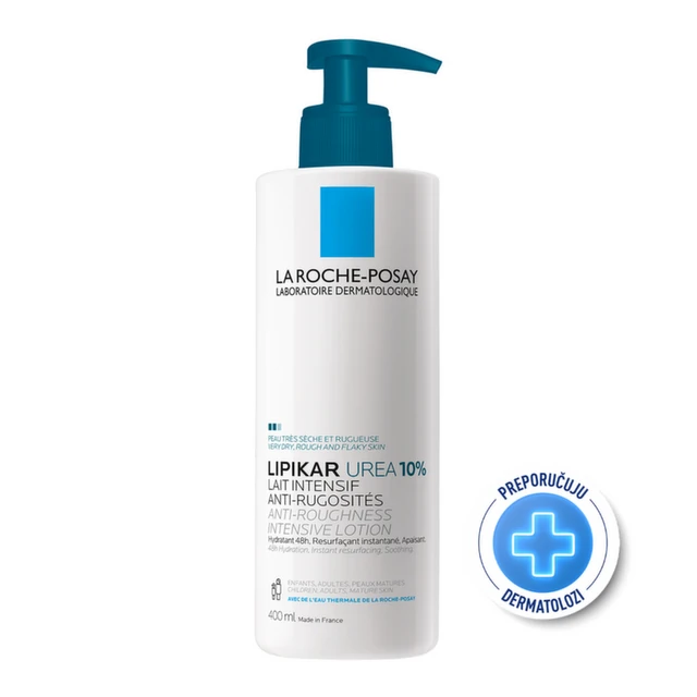 La Roche-Posay Lipikar Lait Urea 10% Hidratantni losion protiv perutanja i hrapavosti, 400 ml