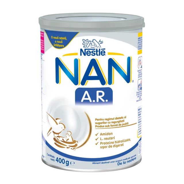 Nestlé NAN® A.R. hrana za posebne medicinske namene, od rođenja nadalje, limenka, 400 g