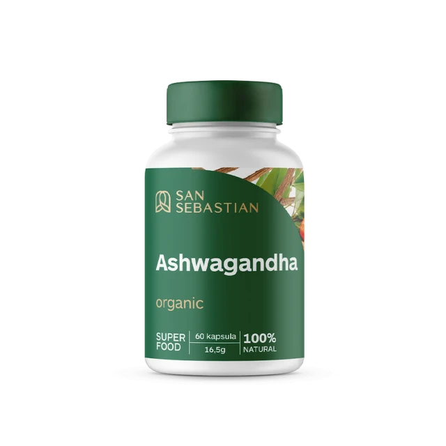 San Sebastian Ashwagandha Organic, 60 kapsula