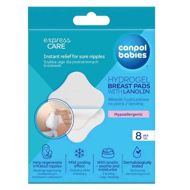 Canpol Babies tuferi za grudi sa lanolin kremom, 8 komada