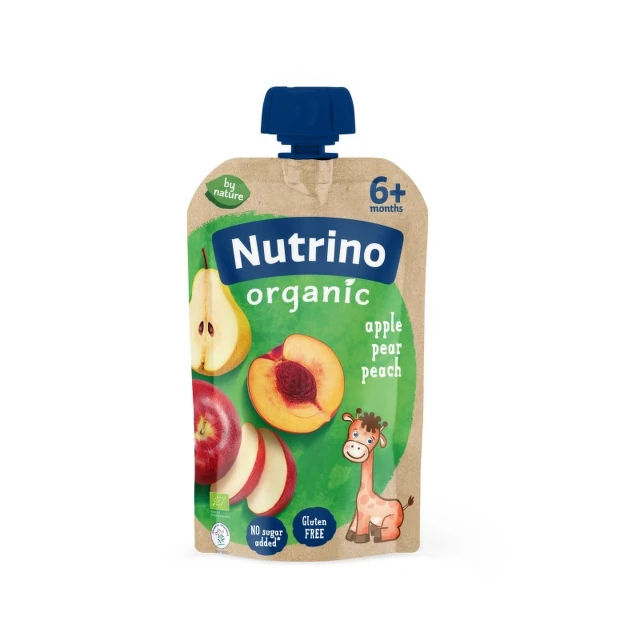 Nutrino Organic Pire jabuka, kruška, breskva, 100 g