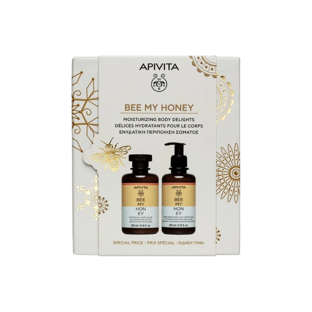 Apivita Gel za tuširanje Bee my honey, 250 ml + Mleko za telo, 200 ml PROMO