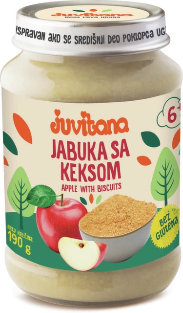Juvitana Kašica od jabuke i keksa 190g