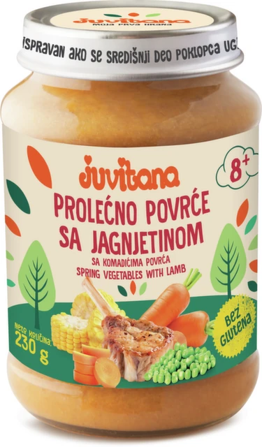 Juvitana Kašica od prolećnog povrća sa jagnjetinom 230g
