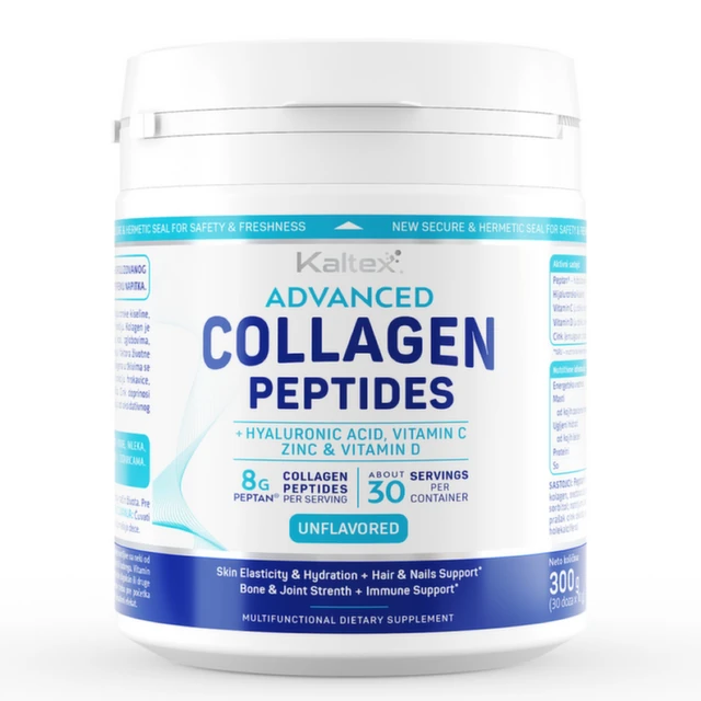 Kaltex Collagen Peptan® + Hijaluronska kiselina, vitamini C, D3 i cink, 300 g