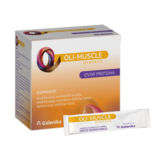Oli-Muscle Protect sa ukusom borovnice, 30 kesica