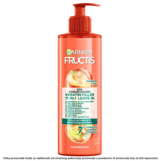 Garnier Fructis SOS Damage Eraser 10u1 Krema za kosu bez ispiranja 400 ml