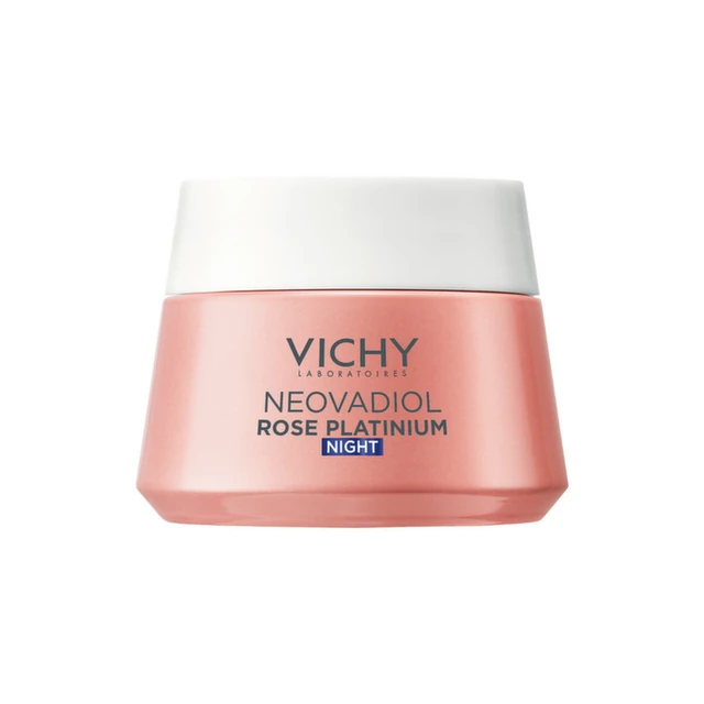 Vichy Neovadiol Rose Platinum Ružičasta noćna krema za popunjavanje i revitalizaciju kože, 50 ml