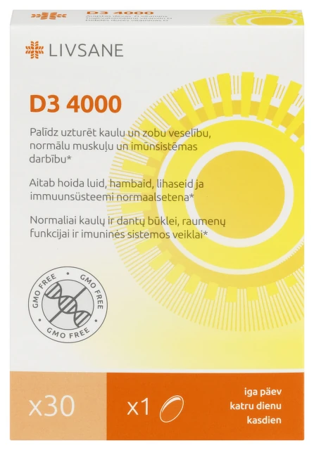 LIVSANE D3 4000IU 30 kapsula