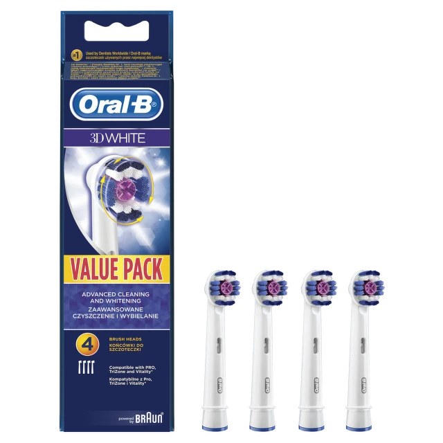 Oral-B 3D White zamenska glava za električnu četkicu, 4 komada