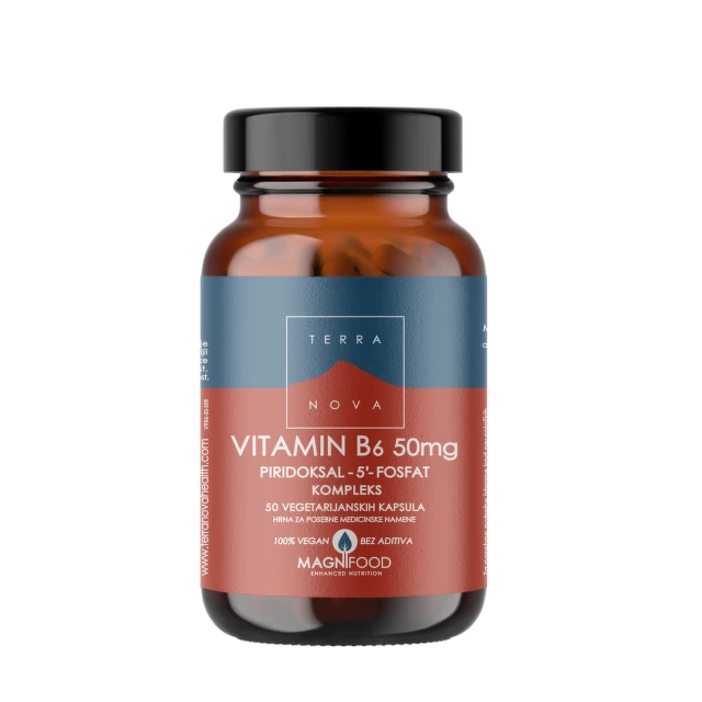 Terranova Vitamin B6 (P5-P) Complex, 50 kapsula