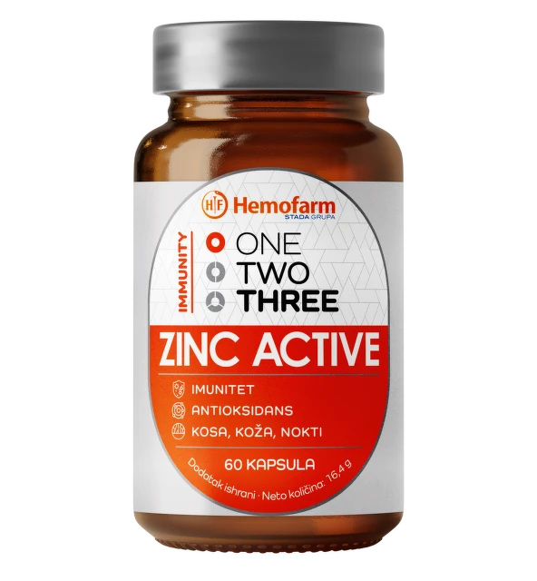 One Two Three Zinc Active, 60 kapsula