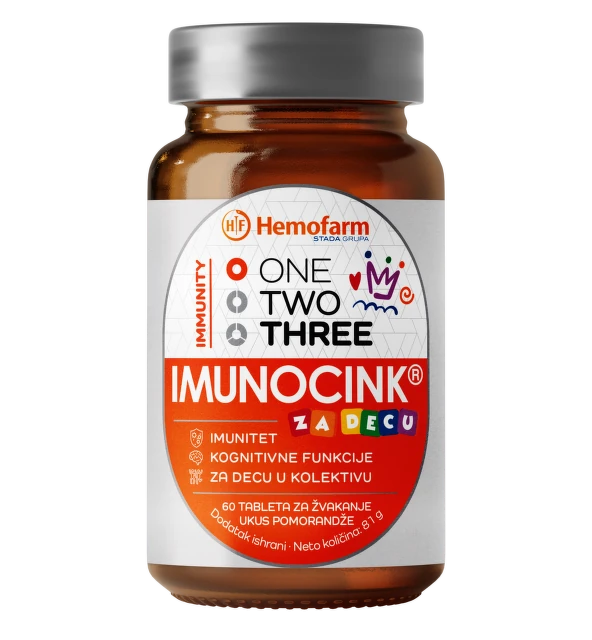 One Two Three Imunocink za decu, 60 tableta za žvakanje