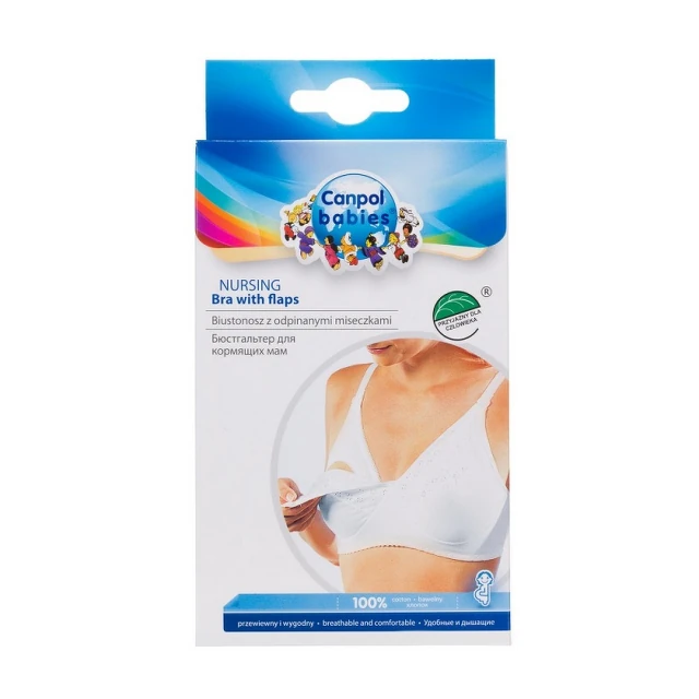 Canpol Babies grudnjak za dojilje, beli classic 75D