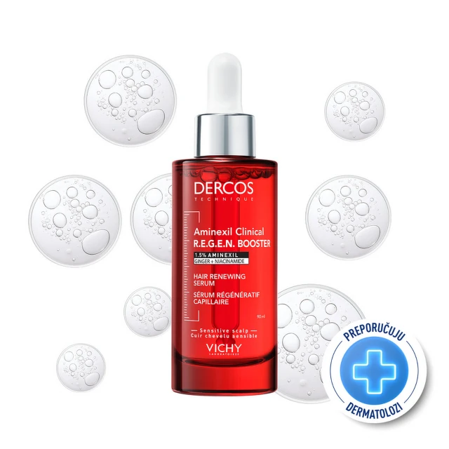 Vichy Dercos Aminexil Booster Serum za obnavljanje kose, 90 ml