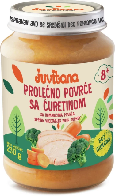 Juvitana Kašica od prolećnog povrća sa ćuretinom 230g