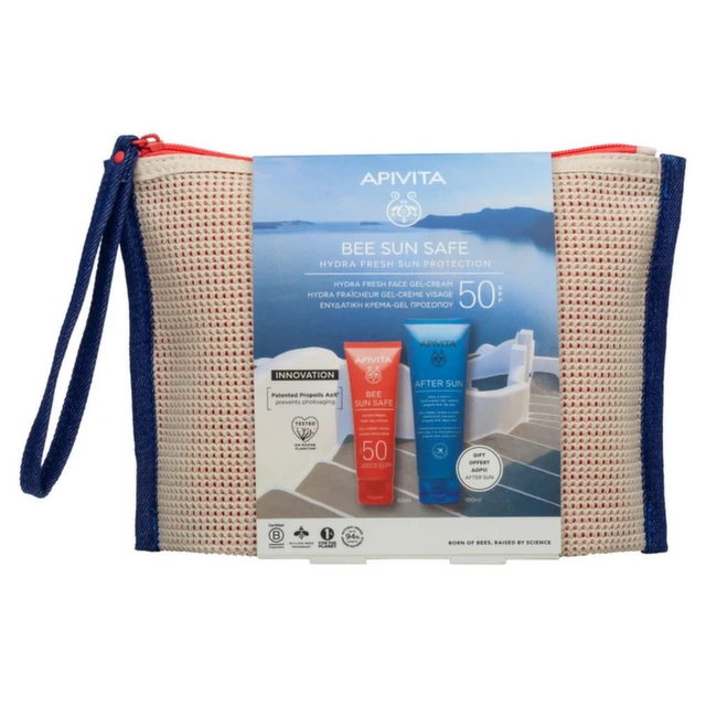 Apivita Sun Hydra Fresh krema SPF 50, 50 ml + After Sun Gel krema za lice i telo, 100 ml