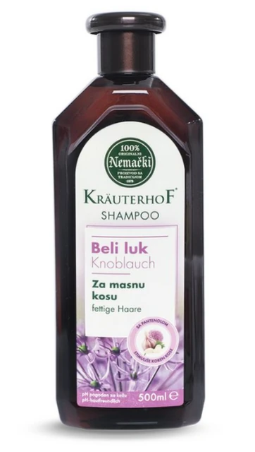 Kräuterhof Šampon za jačanje kose beli luk, 500 ml