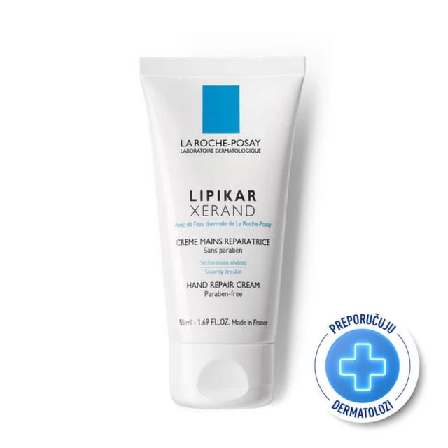 La Roche-Posay Lipikar Krema za obnovu nadražene kože ruku, 50 ml