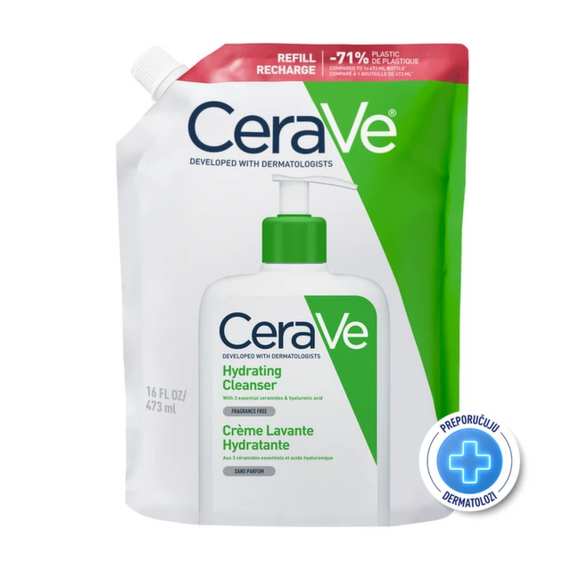 CeraVe Hidratantna emulzija za čišćenje za normalnu do suvu kožu, 473 ml Refill