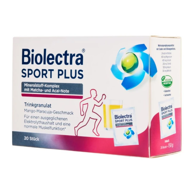 Biolectra Sport Plus granule za oralni rastvor, 20 kesica