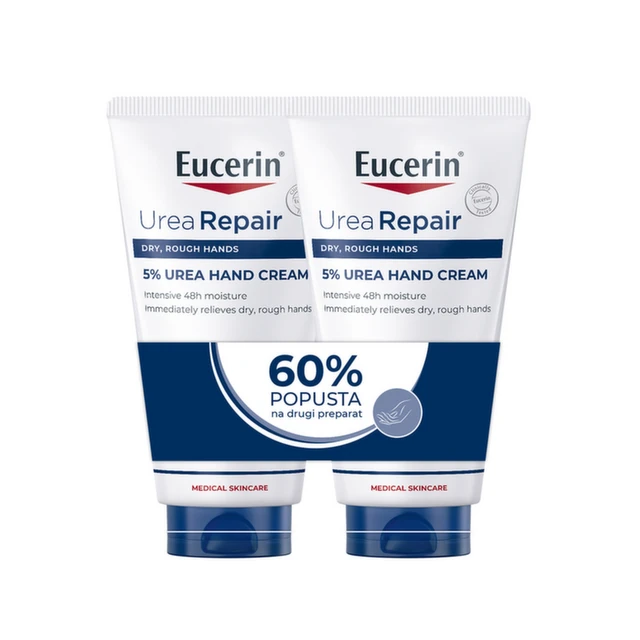 Eucerin UreaRepair Plus Krema za ruke sa 5% uree, 2 x 75 ml PROMO