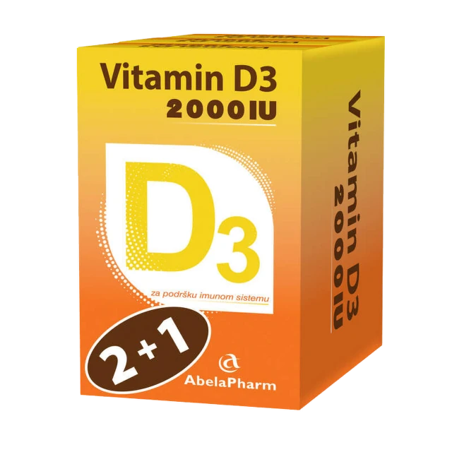 Abela Vitamin D3 2000 IU 2+1 GRATIS, ukupno 90 kapsula