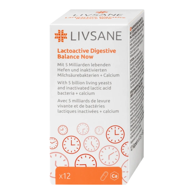 LIVSANE Lactoactive Digestive Balance Now 12 kapsula