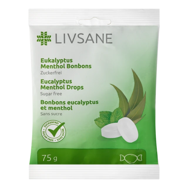 LIVSANE Bombone eukaliptus-mentol 75 g