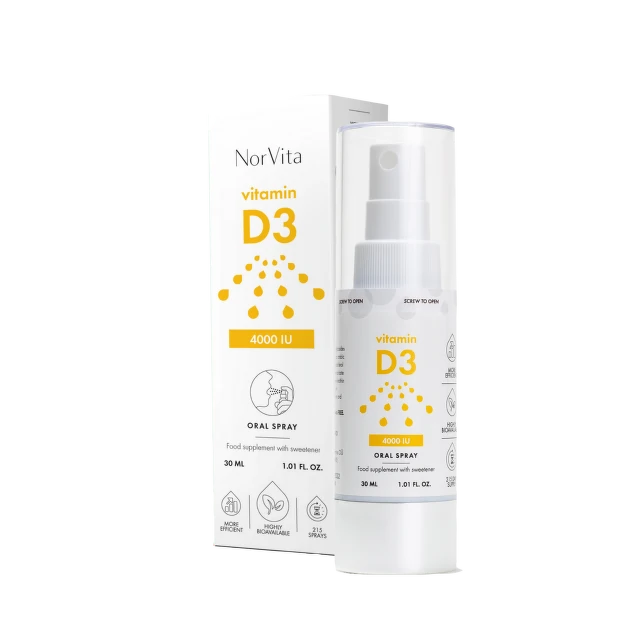 NorVita vitamin D3 oralni sprej 4000 IU, 30ml