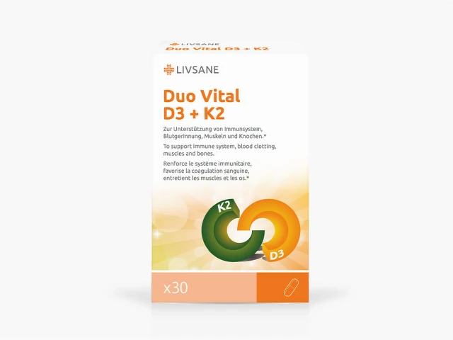 LIVSANE Duo Vital D3+K2, 30 kapsula