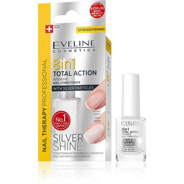 Eveline nail therapy total action silver 8in1 12 ml