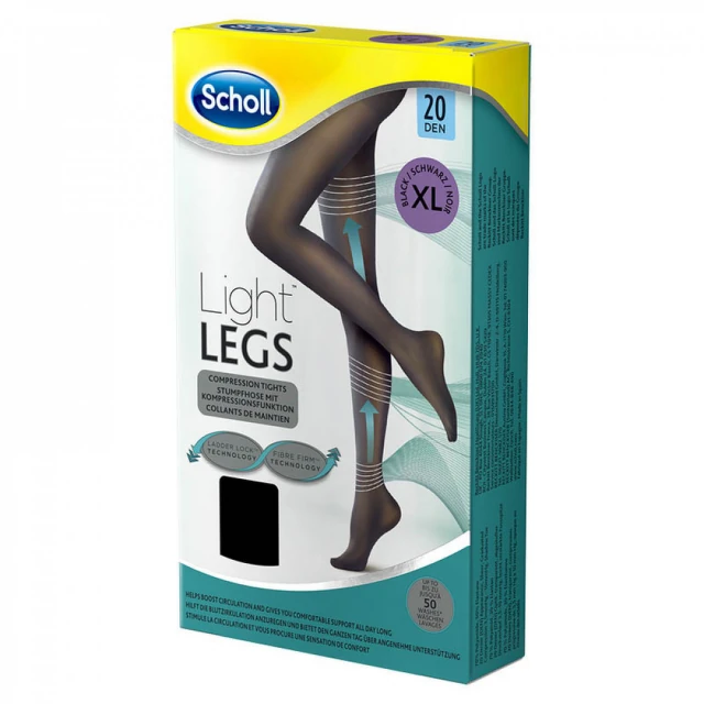 Scholl Light preventivne čarape, 20 dena, crne XL