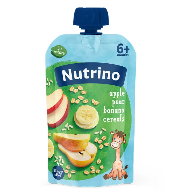 Nutrino Pire od voća jabuka, kruška, banana, žitarice, 100 g