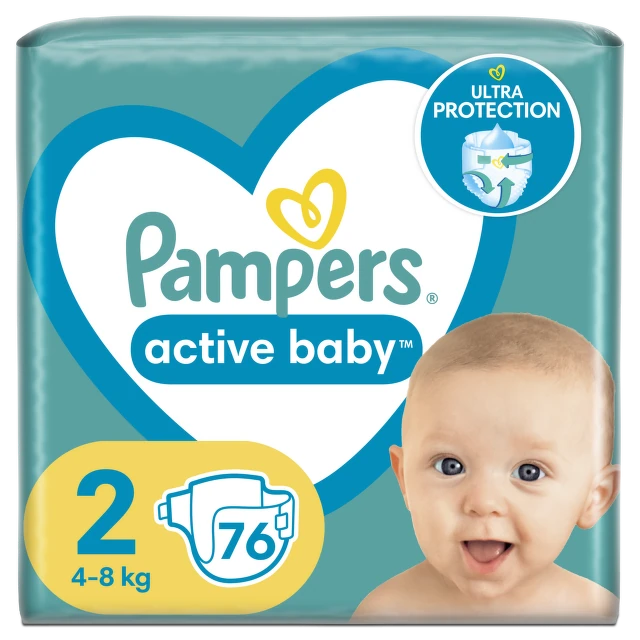 Pampers pelene active JPM 2 mini, 76 komada