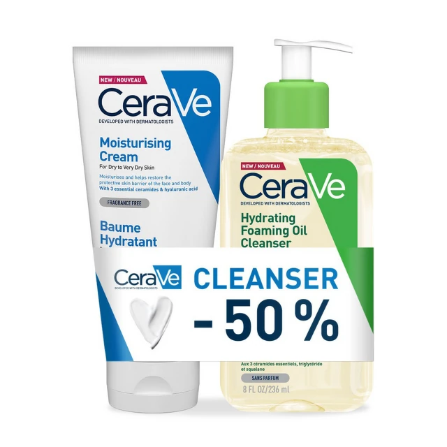 CeraVe Hidratantna krema, 177 ml + CeraVe Hidratantno ulje za čišćenje, 236 ml PROMO