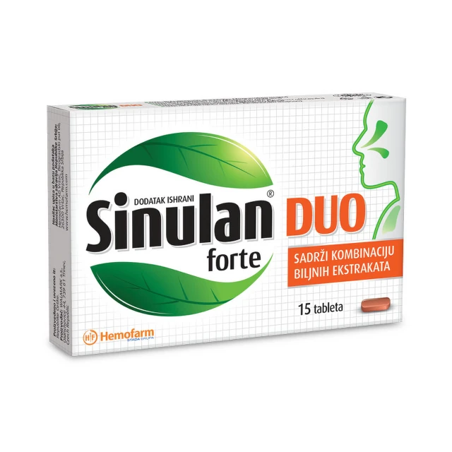 Sinulan Duo Forte tablete, 15 komada