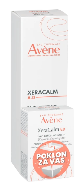 Avene XeraCalm AD Balzam, 200 ml + Sindet, 100 g GRATIS