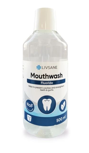 LIVSANE Tečnost za ispiranje usta sa fluoridima, 500 ml