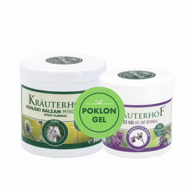 Krauterhof konjski balzam, 500 ml + Gavez gel, 250 ml