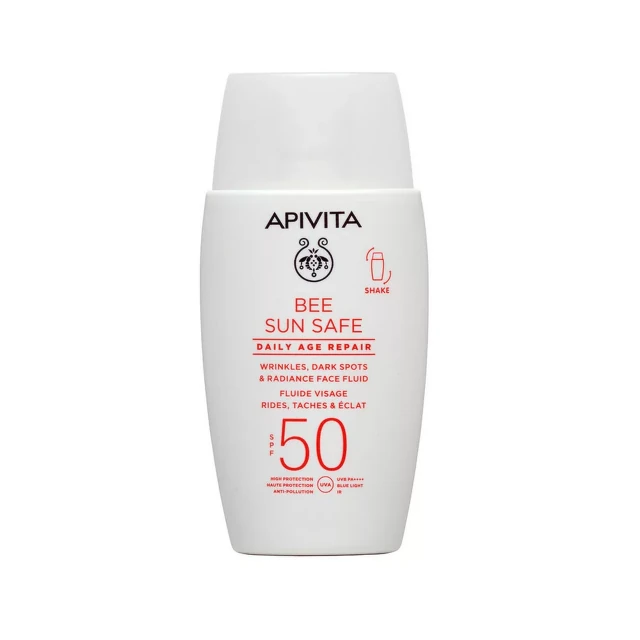 Apivita Anti-age Fluid za lice protiv tamnih fleka i za blistavost kože SPF50, 50 ml